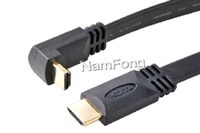 HDMI AM 180度 TO HDMI AM 90度CABLE 扁線  即插即用 HDMI扁平高清線