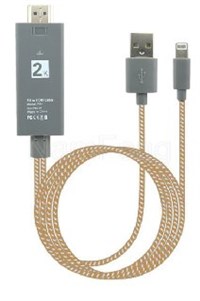 linghtning M  TO  HDMI M +USB M雙支線 ABS外殼-P8B款
